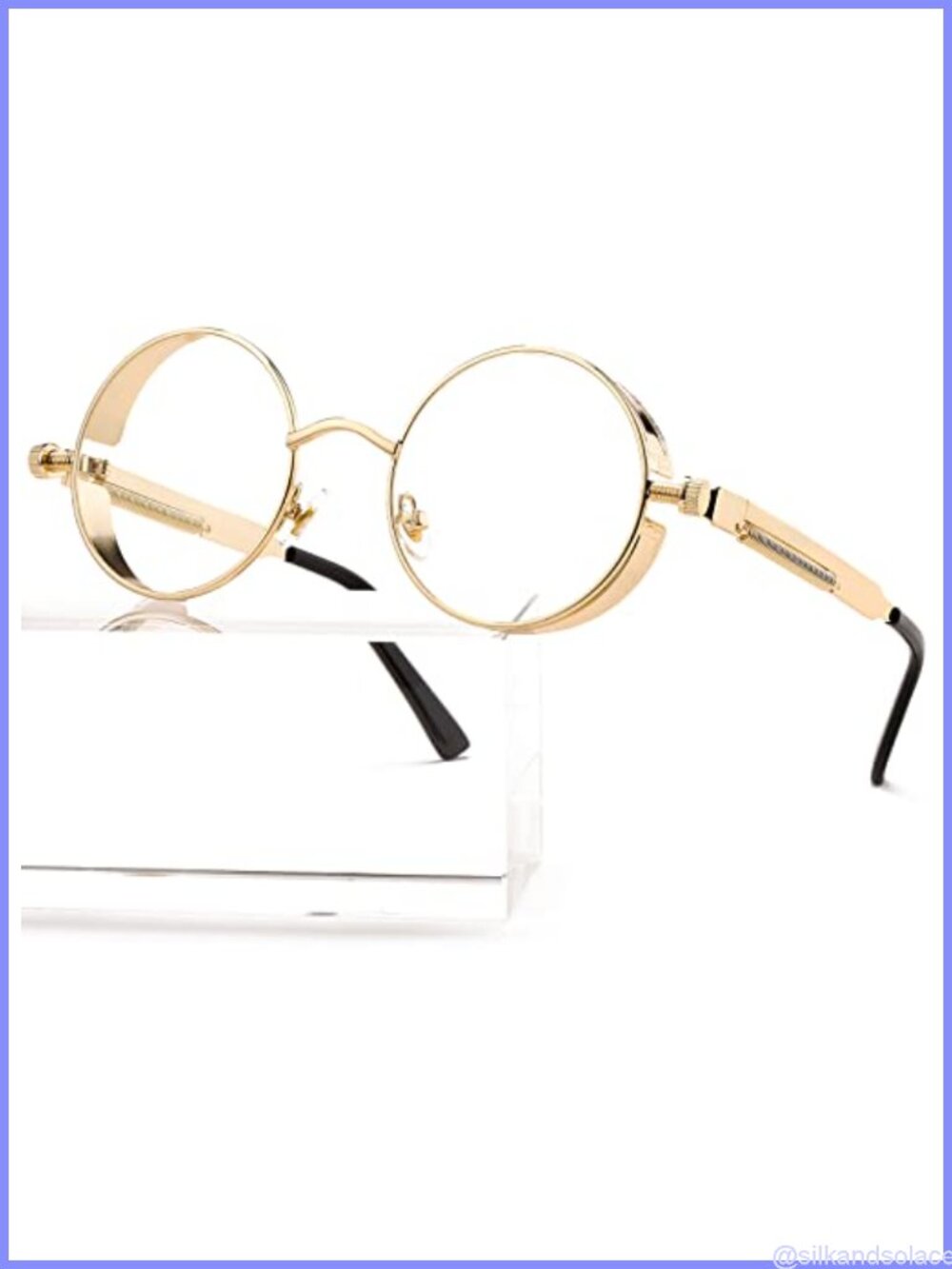 Round Steampunk Sunglasses Retro Gothic Metal Frame Unisex